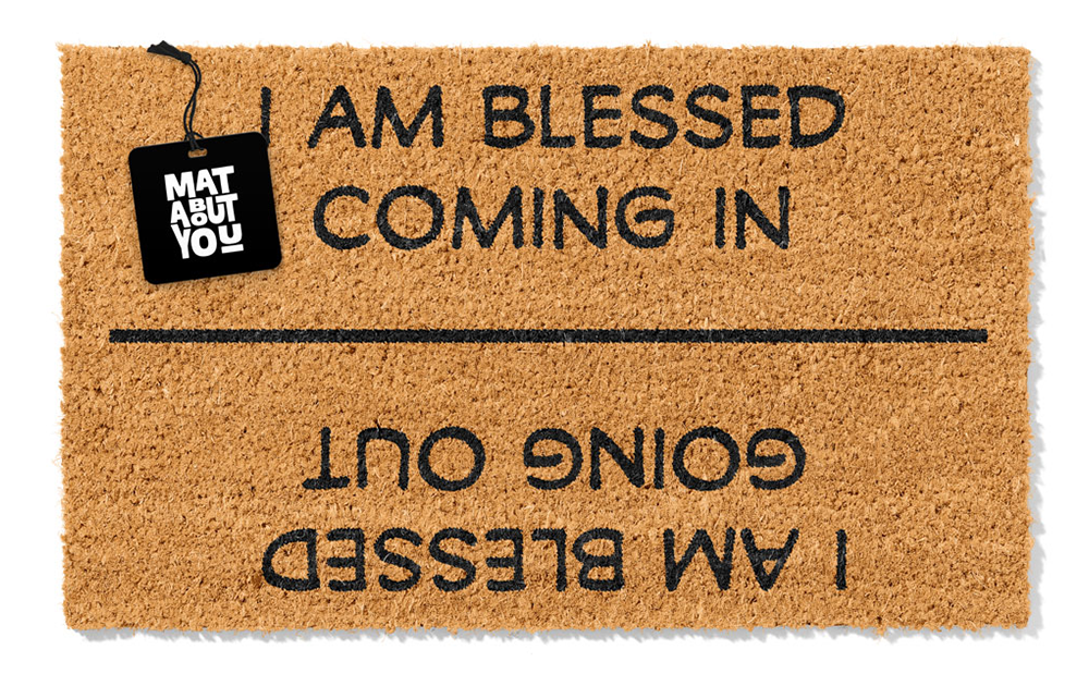 I Am Blessed Doormat – Faith-Inspired Coir Mat