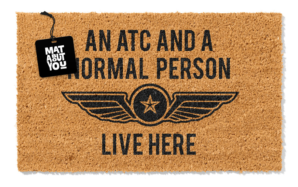 ATC and a Normal Person Doormat – Funny Aviation Coir Mat