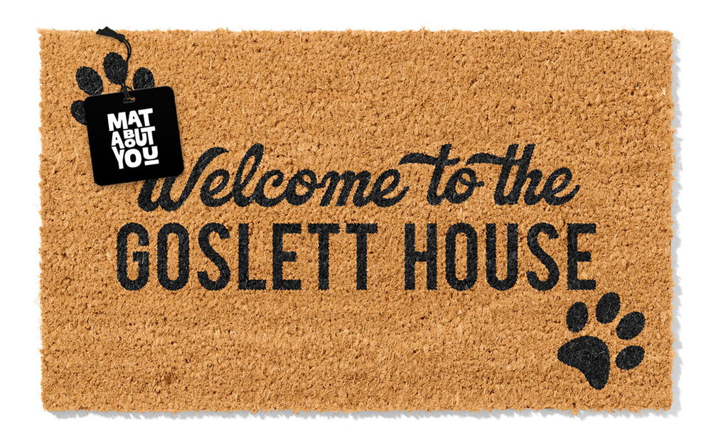 Personalised Doormat – Paw Print Family Welcome