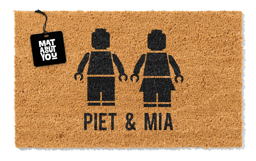 Personalised Doormat – Lego-Inspired Couple Design