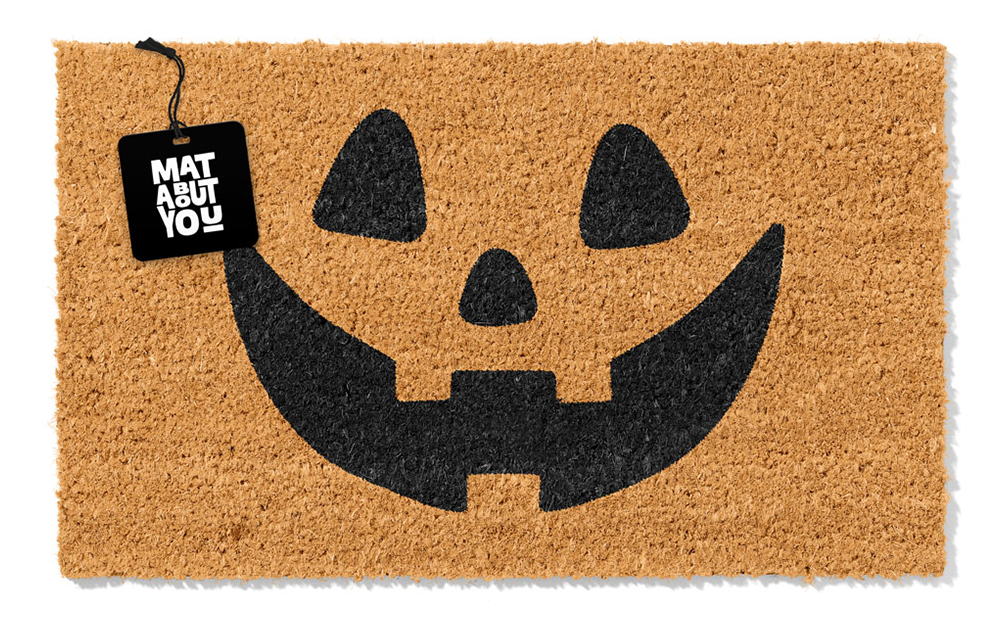 Happy Pumpkin Doormat – Halloween Coir Mat