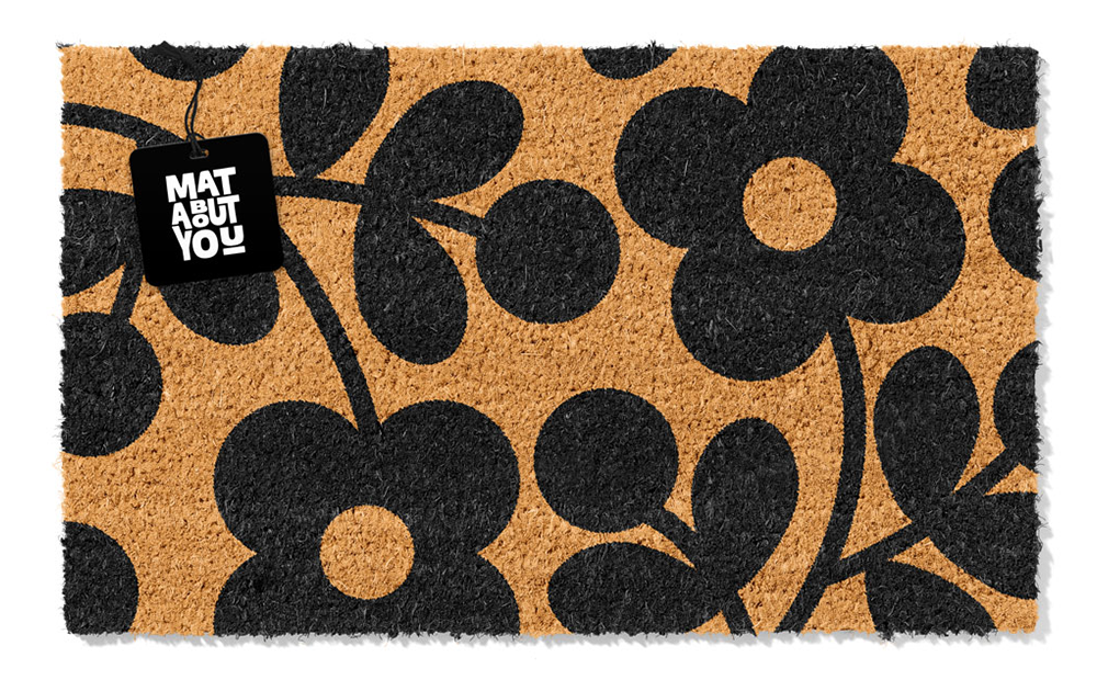 Bold Floral Pattern Doormat – Decorative Coir Mat
