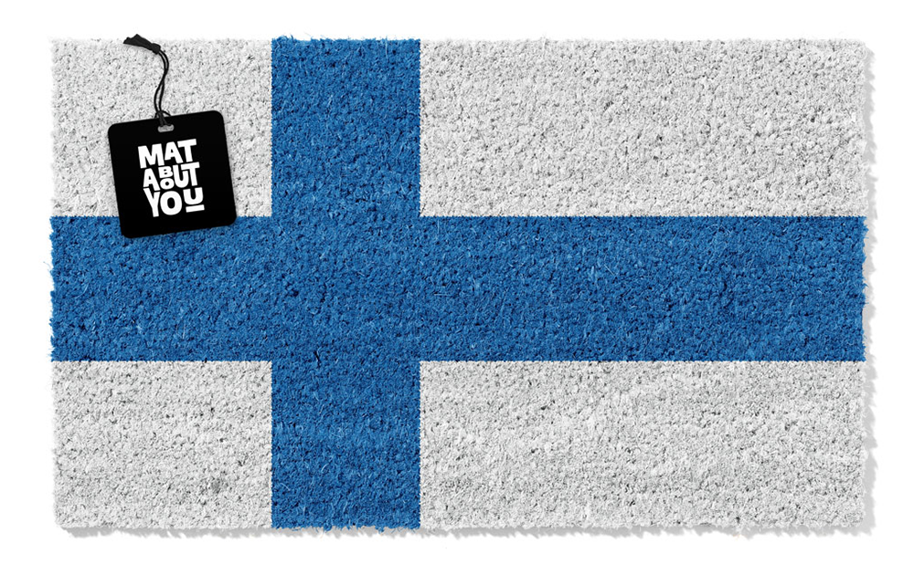 Finnish Flag Doormat – Nordic Welcome Mat