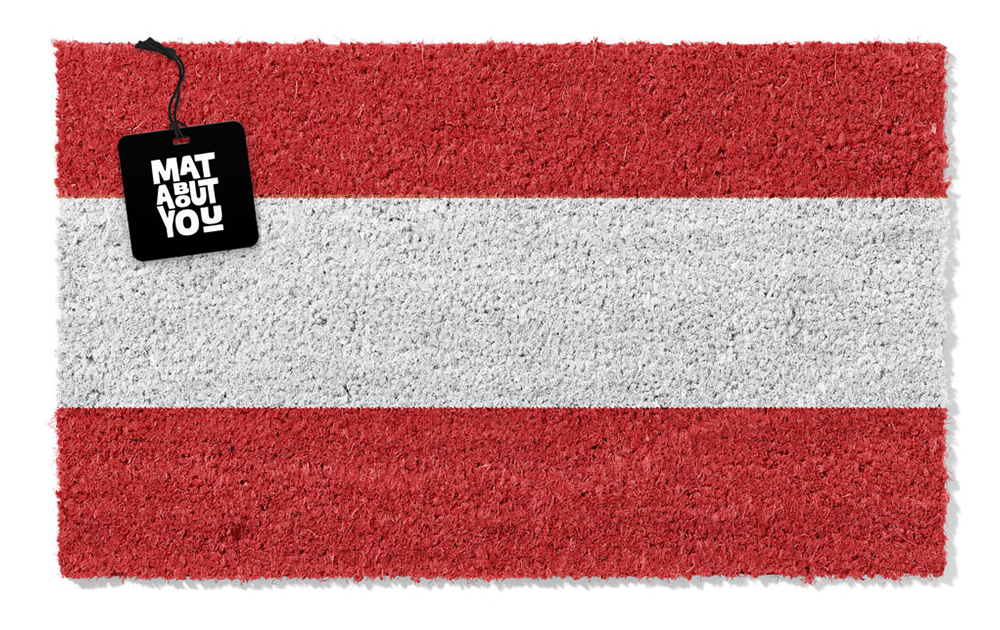 Austria Flag Doormat – Bold Red & White Entry Mat