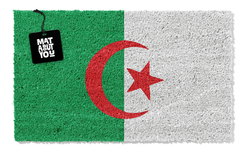 Algeria Flag Doormat – Crescent & Star Coir Entry Mat