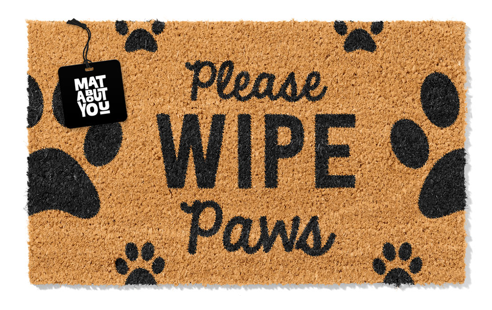 Please Wipe Paws Doormat – Cute Pet Coir Mat