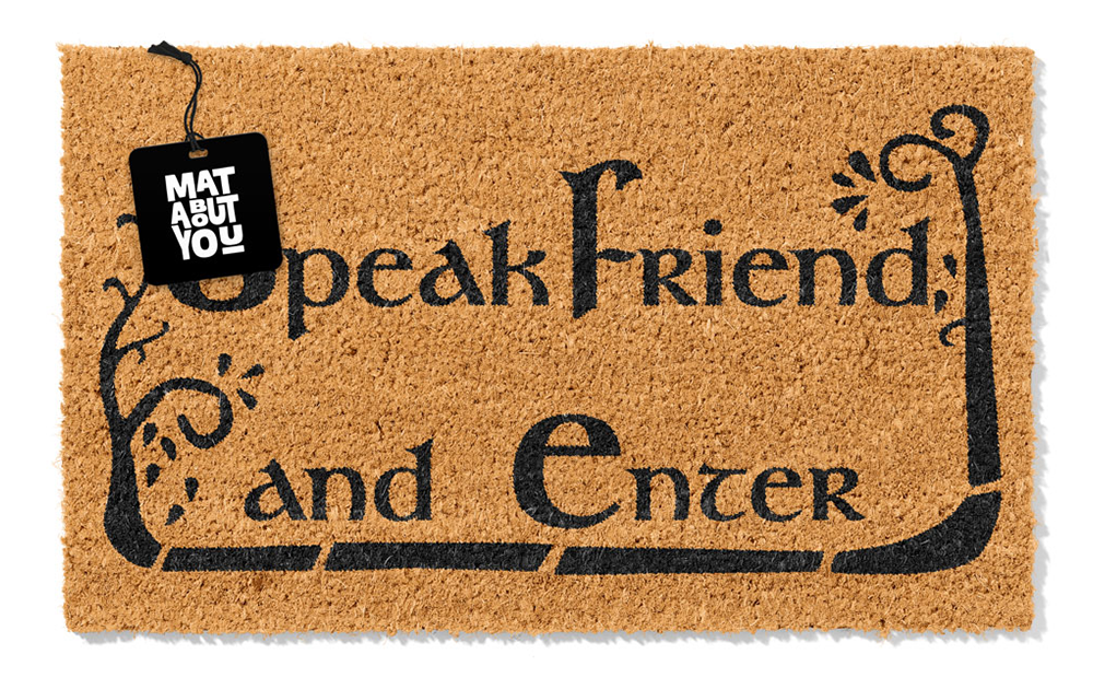 Speak Friend and Enter Doormat – Elvish Style Coir Welcome Mat