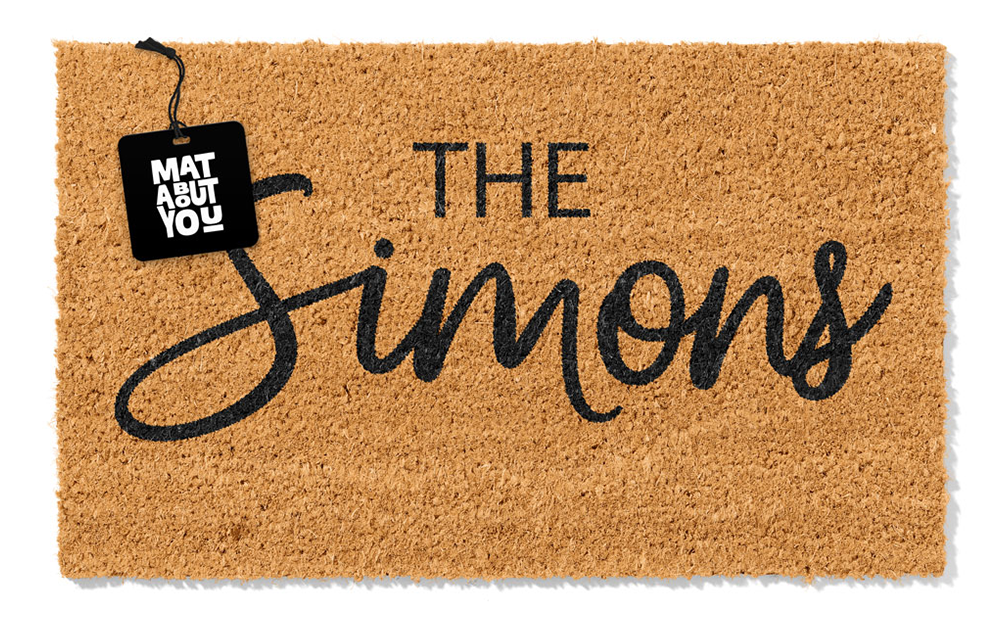 Personalised Doormat – Family Surname Script