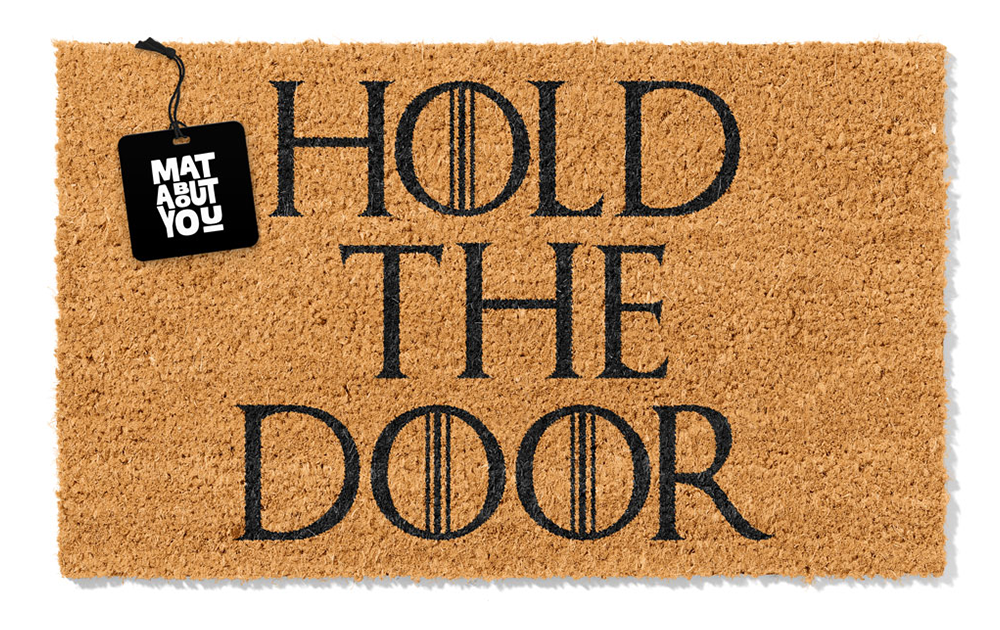 Hold The Door Doormat – Game-Inspired Coir Mat for the Frontline of Winter