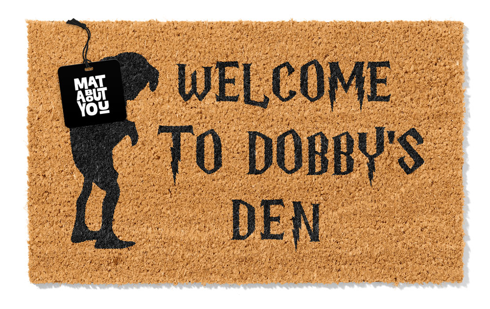 Welcome to Dobby’s Den Doormat – Magical Coir Mat for Witches & Wizards