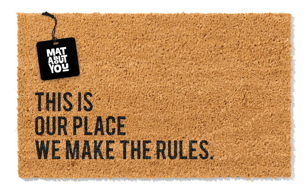 This Is Our Place Doormat – Funny Rules Coir Mat